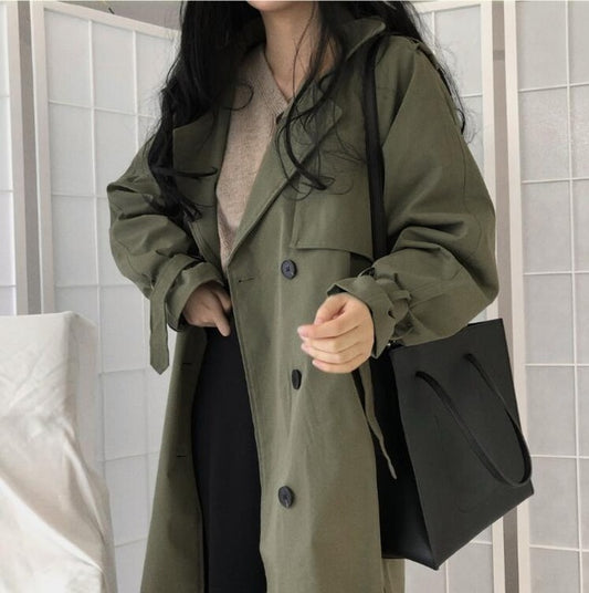 Ladies autumn and winter windbreaker
