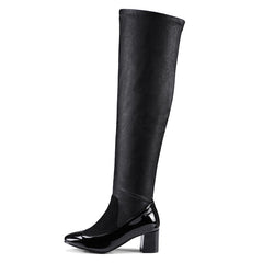 Stretch boots over the knee heel single boot sleeve