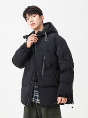 Multi-Color Warm Thickened Casual Youth Vitality Hooded Cotton-padded puffer Coat
