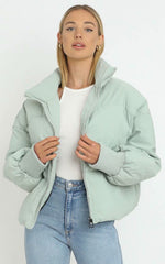 Women's Urban Leisure Versatile Stand Collar Puffer Jacket Coat