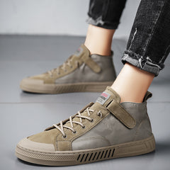 Men's high-top canvas shoes