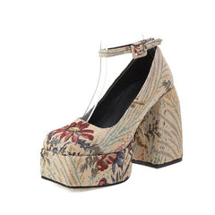 Shallow Mouth Super High Heel Women's Chunky Heels