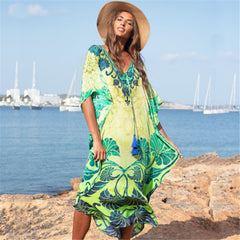 Ethnic Print Beach Skirt Blouse