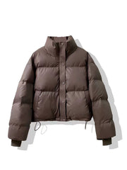 Wash-free PU Leather Cotton-padded Women's Short Thickened Small Cotton Coat Jacket
