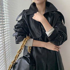Retro Women's Mid-length Waist Slimming Coat
