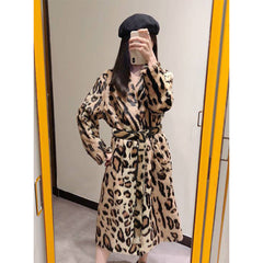 Long Plush Coat Women's Coat Belt Trench Coat