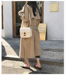 Loose Over-the-knee Women's Mid-length Trench Coat