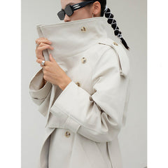 Korean Style Windbreaker Cardigan Loose Combination Two-piece Coat Women