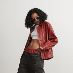Leather Jacket Men And Women Leather Coat
