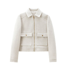 Women's Zipper  Soft Jacket Coat