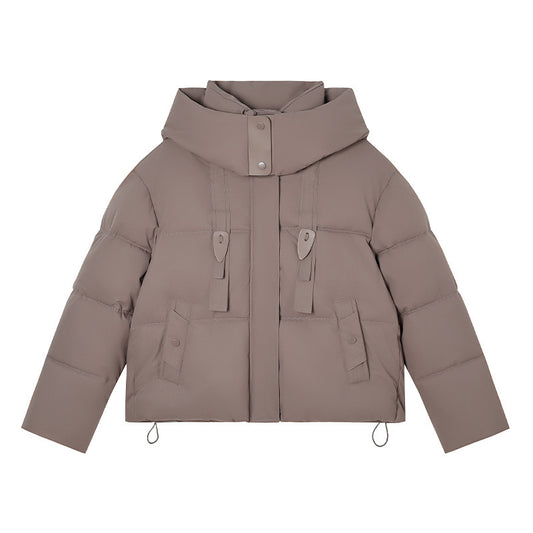 Short Down puffer Jacket Women's Hooded Warm Jacket