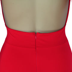 Deep V backless autumn and winter new dress