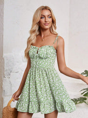 Women's Random Print Minimalist Casual Strap Dress