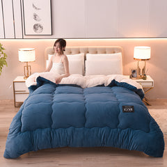 Thick Lambskin Winter Duvet Insert Double-sided Velvet Lambswool Warm Quilt