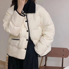 Women's Short Loose Down Cotton-padded puffer Jacket Winter Thick Coat