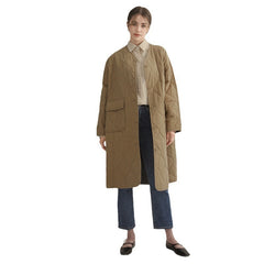 Autumn And Winter Robe Cotton Coat Three-layer Quilted Chic Long Thick Cardigan