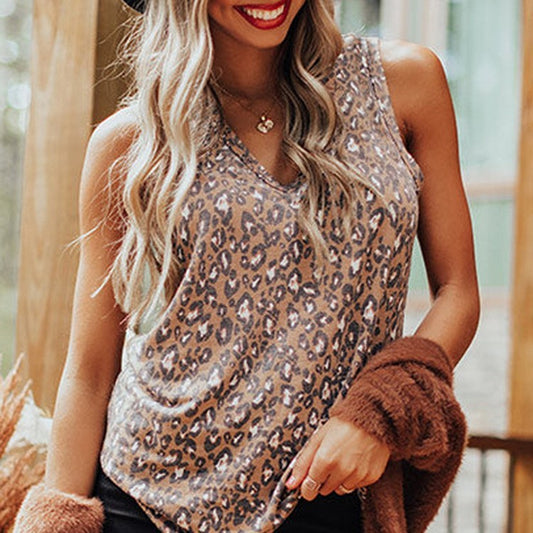 European And American Casual Sleeveless Loose T-shirt