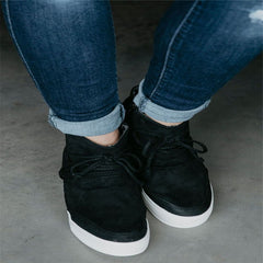 Fashion top Lace-up Flat Ankle Boots Women