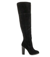 Sheepskin over the knee boots professional custom tube round with high heels