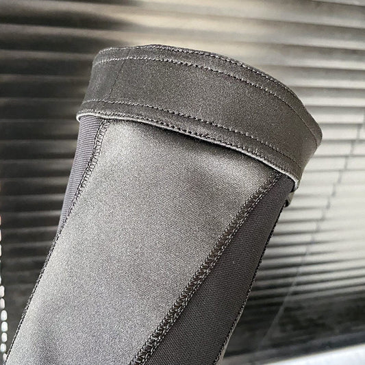 Pointed Heel Elastic Thread Stitching Mesh Long Tube Over The Knee Boots