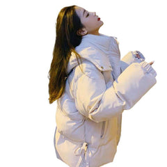 Loose Thick Drawstring Warm Coat Tide