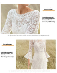 Women's Retro Bohemian Lace Light Wedding Dress
