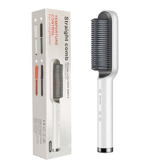 2 In 1 Hair Straightener Hot Comb Negative Ion Curling Tong Dual-purpose Electric Hair Brush