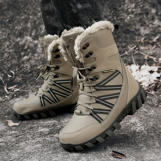 Men's High Top Fleece Warm Snow Boots
