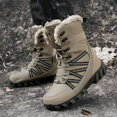 Men's High Top Fleece Warm Snow Boots