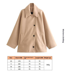 Blended Short Loose Overcoat Coat