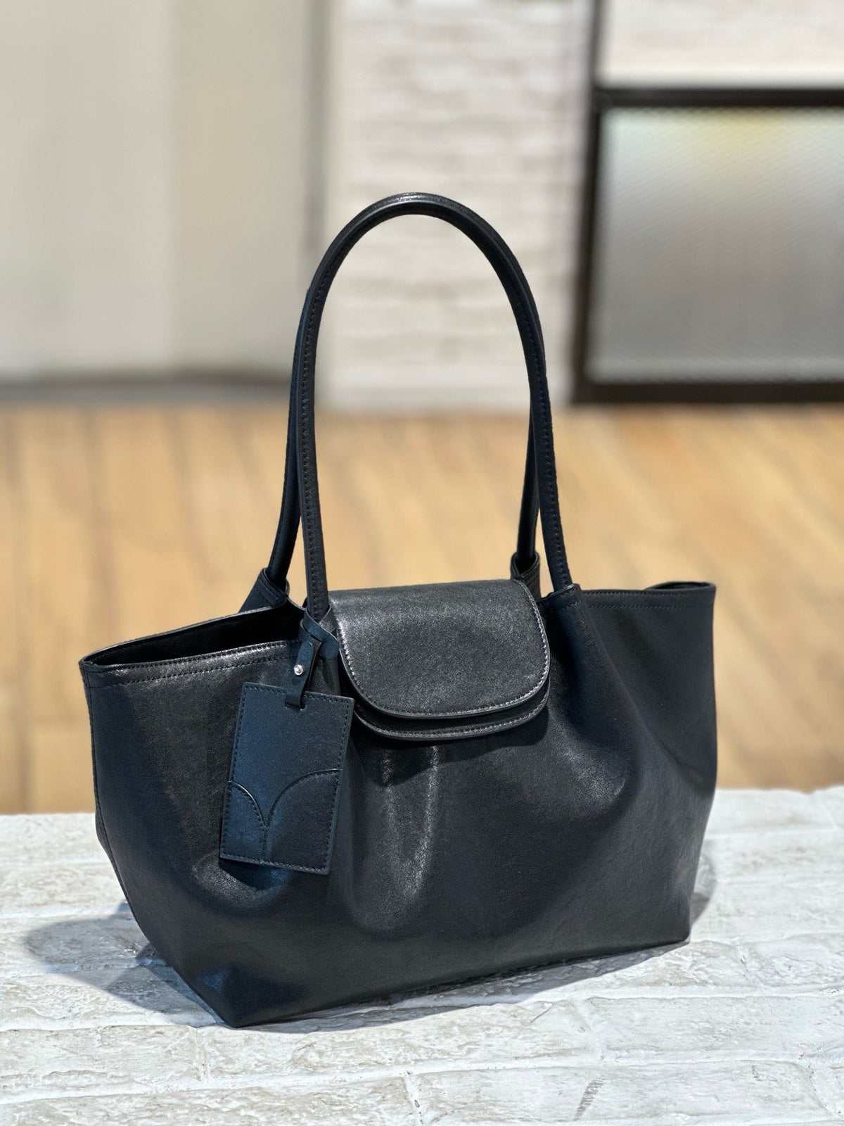 Women's genuine leather tote bag - view 3