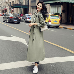 Women's Trench Loose Waist Long Coat