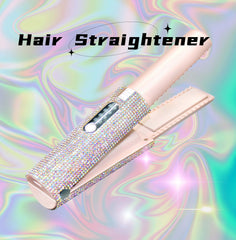 Electric USB Hair Straightening Brush Straightener Brush Multifunctional Comb Straightening Styler Hair Curler