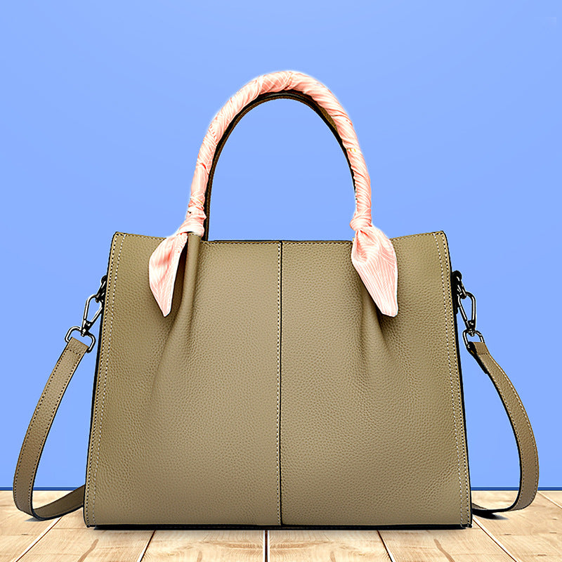 Women's leather crossbody tote bag - Fashionoto