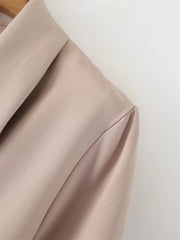 Elegant  Lapel Suit A- Line Dress Elegant Dress