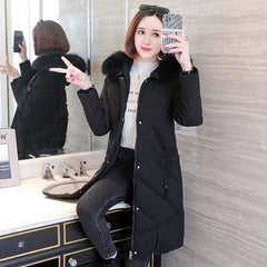 Self-version Big Fur Collar Padded Warm Cotton Winter Coat Quilted Puffer Jacket