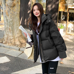 Loose And Warm Cotton Padded Puffer Jacket Thickened Coat