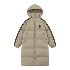 Long Below The Knee Hooded Cotton puffer Jacket Male