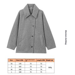 Blended Short Loose Overcoat Coat