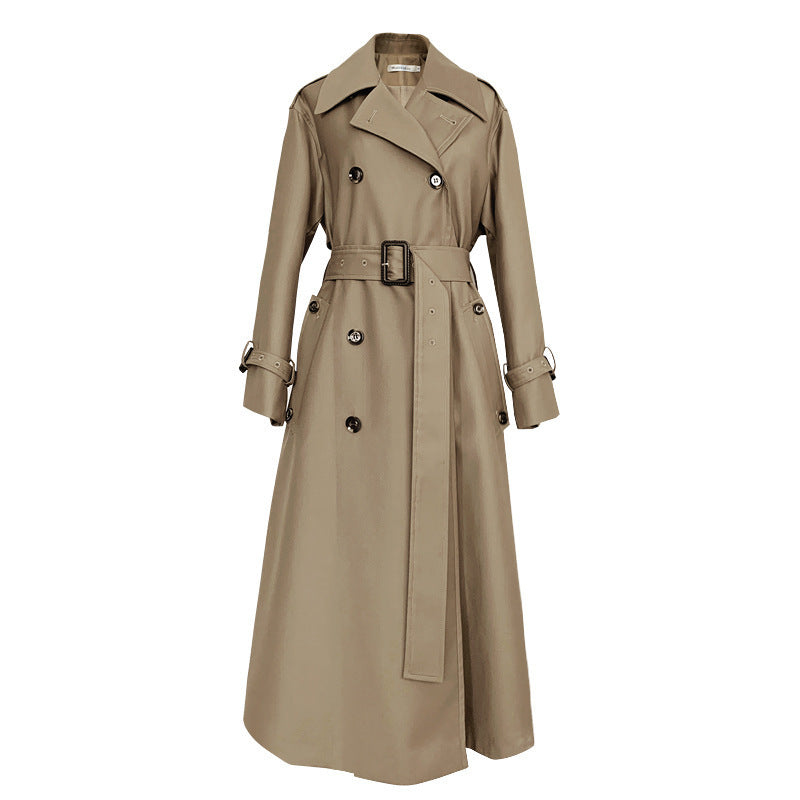 Women's Spring And Autumn Windbreaker Mid-length Coat
