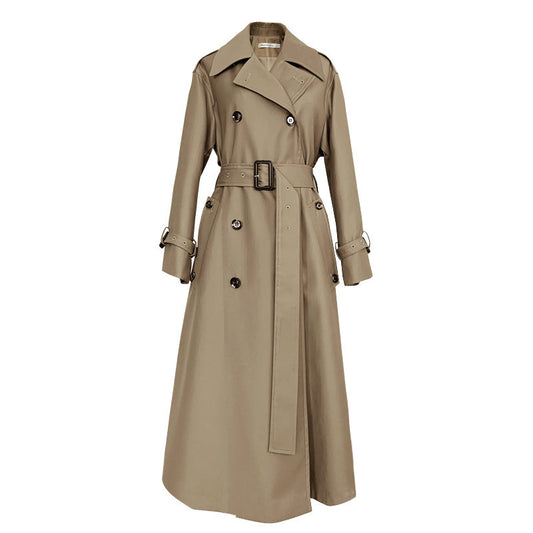 Women's Spring And Autumn Windbreaker Mid-length Coat