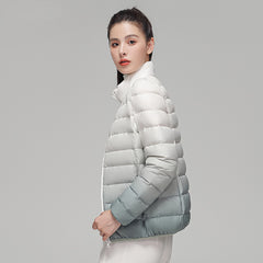Down Jacket Women's Gradient Stand Collar Fashionable