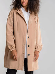 Trench Coat Mid-length Loose Long Sleeve Jacket