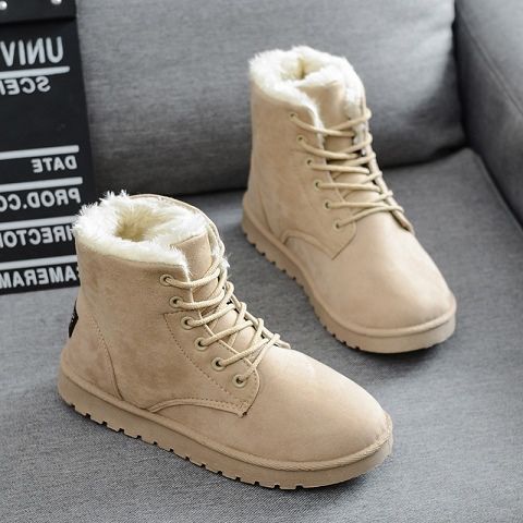Flat-heel Student Short Lace-up Women Boots
