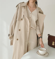 Workwear coat with waist and knee