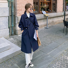 Style Windbreaker Women's Mid-length Over The Knee Spring And Autumn
