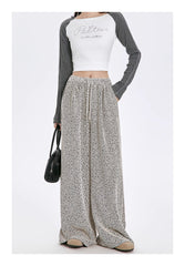 Striped Straight Casual Winter Loose Drooping Wide-leg Pants