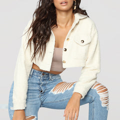 Lapel long sleeve sweater