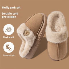 Plush Slippers For Women Men Winter Warm Home Slipper Indoor Thick-soled Fleece Shoes