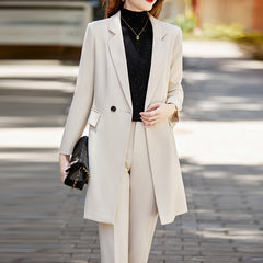 Casual Professional Suit Khaki Trench Coat